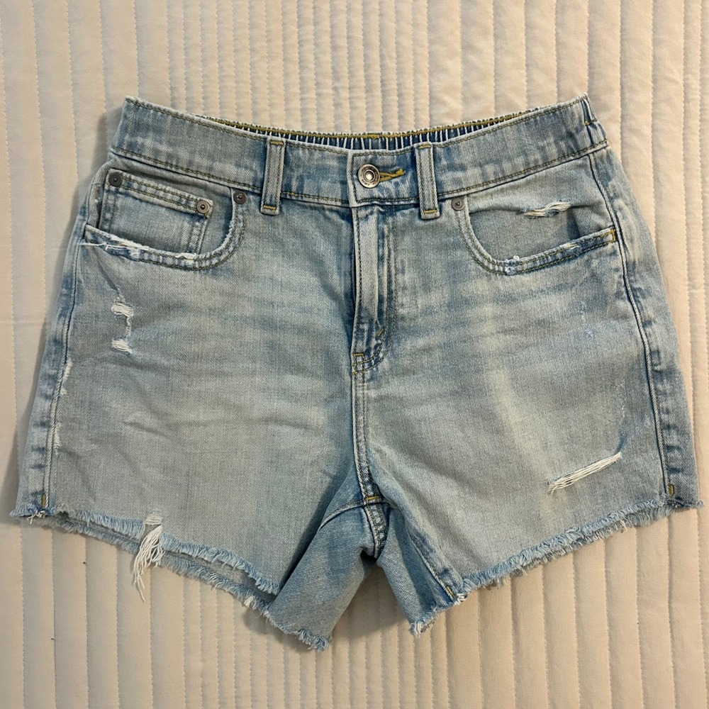 Aerie Medium Wash Pull On Denim Shorts Small